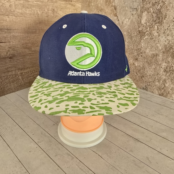47' Brand Atlanta Hawks Blue Neon Green Snapback Adjustable Hat - Picture 1 of 8